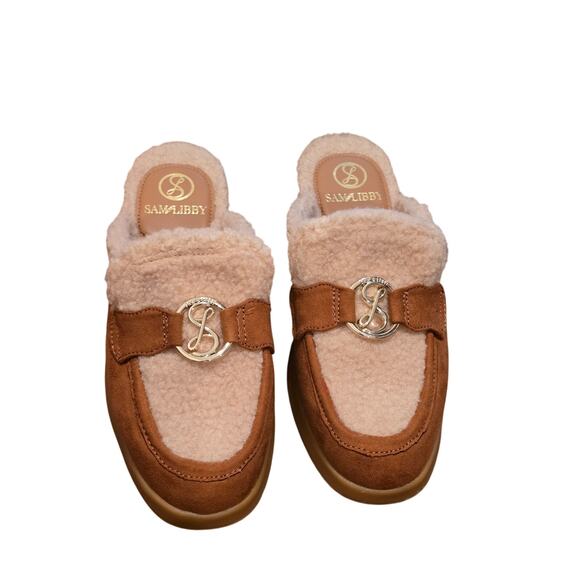Sam & Libby Shelby Cozy Mule in Chestnut Tan EUC Size 7 - Picture 8 of 12